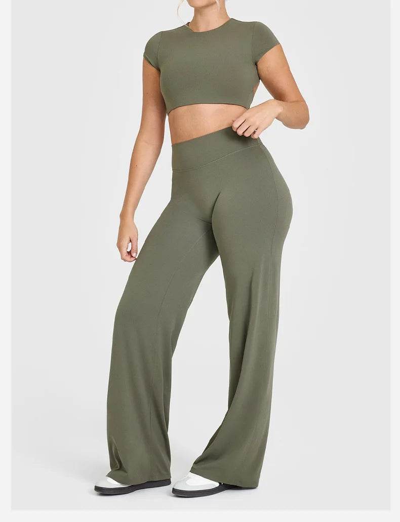 Women's Casual Straight Yoga Pants - P12 Hub Europe