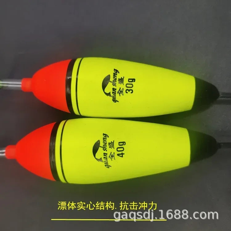 2PCS EVA Luminous Fishing Float Bobber Long Vertical Night Lighting Fishing Floats Boya 5g 8g 10g 15g 20g 30g 40g