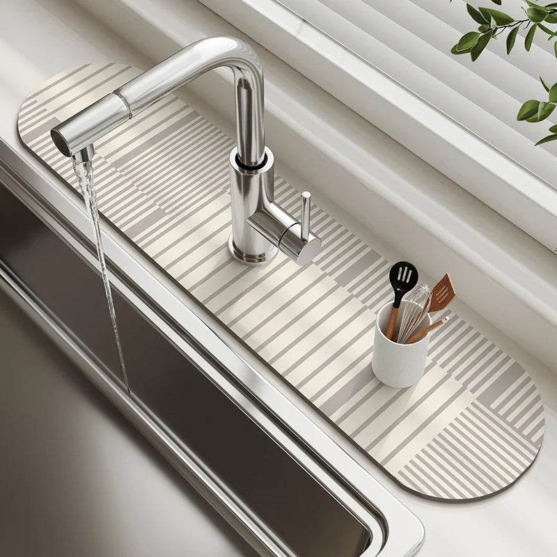 Diatomite Sink Faucet Drain Pad Absorbent Drying Mat For Kitchen Countertop Kitchen Sink Splash Mat Non-slip Table Mat - P12 Hub Europe