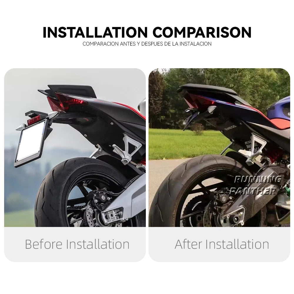For Aprilia RS660 RSV4 Tuono 660 V4 2021 2022 2023 Motorcycle Rear Short Tail Stock License Plate Holder Tailstock Frame Bracket