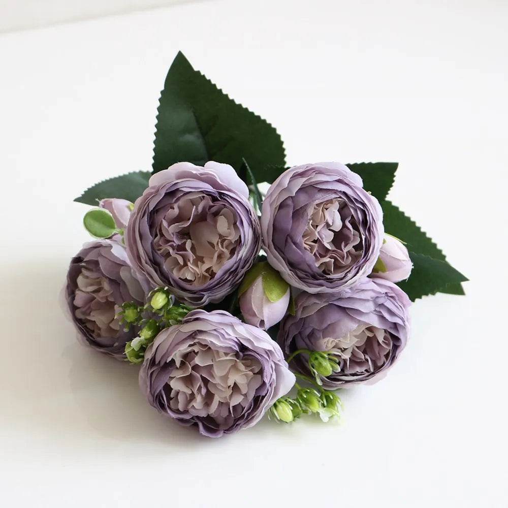 30CM Fake Roses Silk Peony Artificial Flowers Cheap New Year's Christmas Decorations Vase for Home Wedding Bridal Bouquet Indoor - P12 Hub Europe