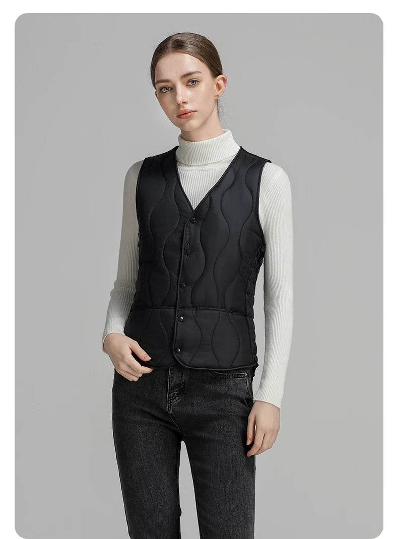 Women's Lightweight Down Vest - P12 Hub Europe