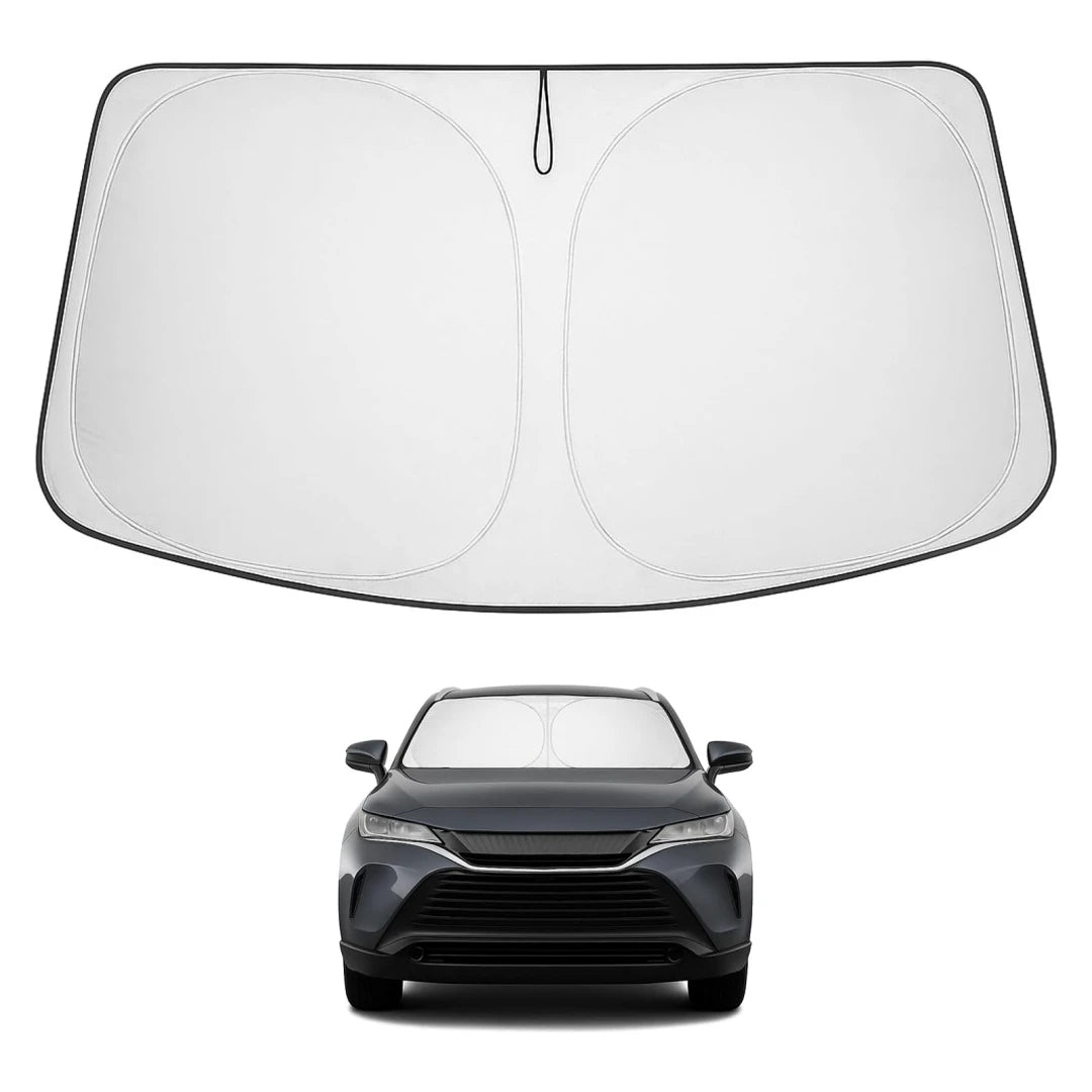 Upgraded Sunshade for 2021-2025 Toyota Venza Windshield UV Protection Fabric Metal Frame Full-Size Foldable Front Sun Shade