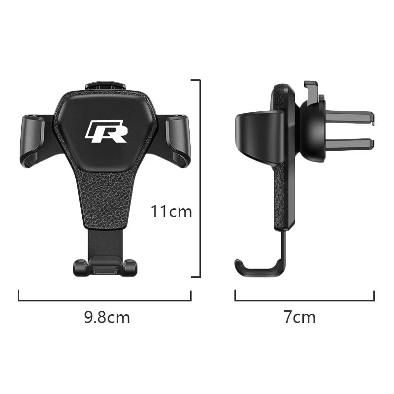 Car Phone Holder Gravity Air Vent Clip GPS Stand Installatio For Volkswagen R GTI Rline Golf Passat Polo Tiguan Teramont Touareg