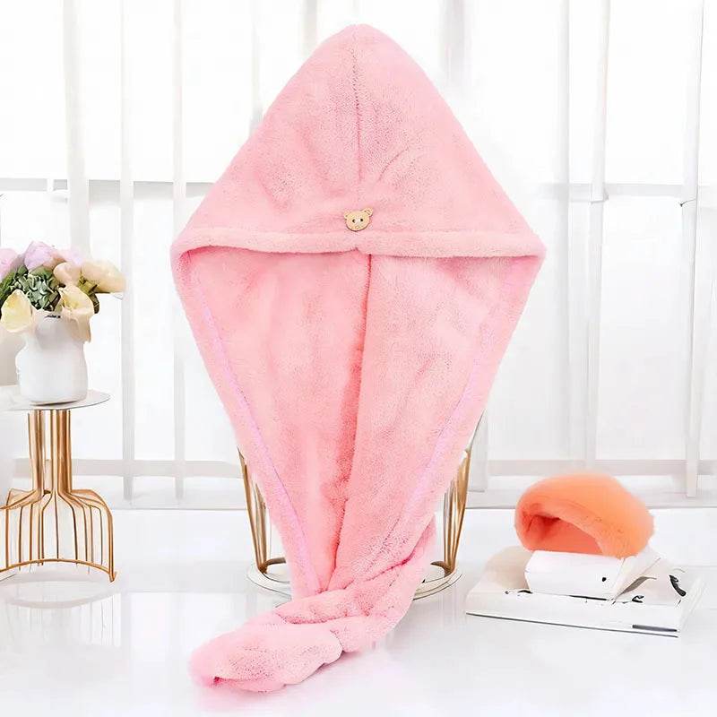 Dry Hair Hat Woman Absorbent Quick Dry Wipe Hair Towel Long Hair Cute Shower Cap Bathroom Accessories Quick Dry Towel - P12 Hub Europe