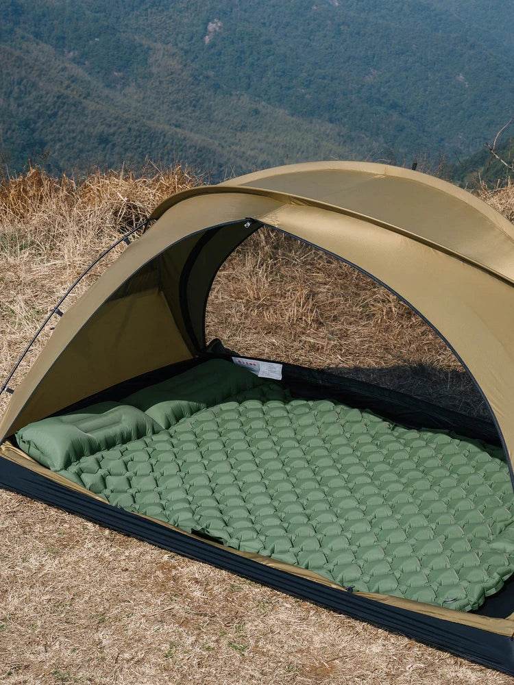 Must-Have Double Person Rhombus Inflatable Mattress - Lightweight, Waterproof, Ideal for Outdoor Activities
