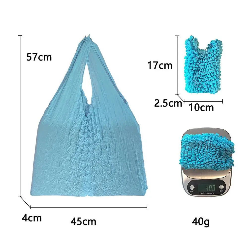 Fold Pleated Storage Bag Magic Expansion Bubble Elastic Paddy Bag Mini Bag Large Capacity Shopping Bag Flexible Stretch Bags