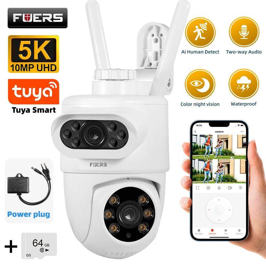 Outdoor Camera 5K Dual Lens Security Auto Track - P12 Hub Europe