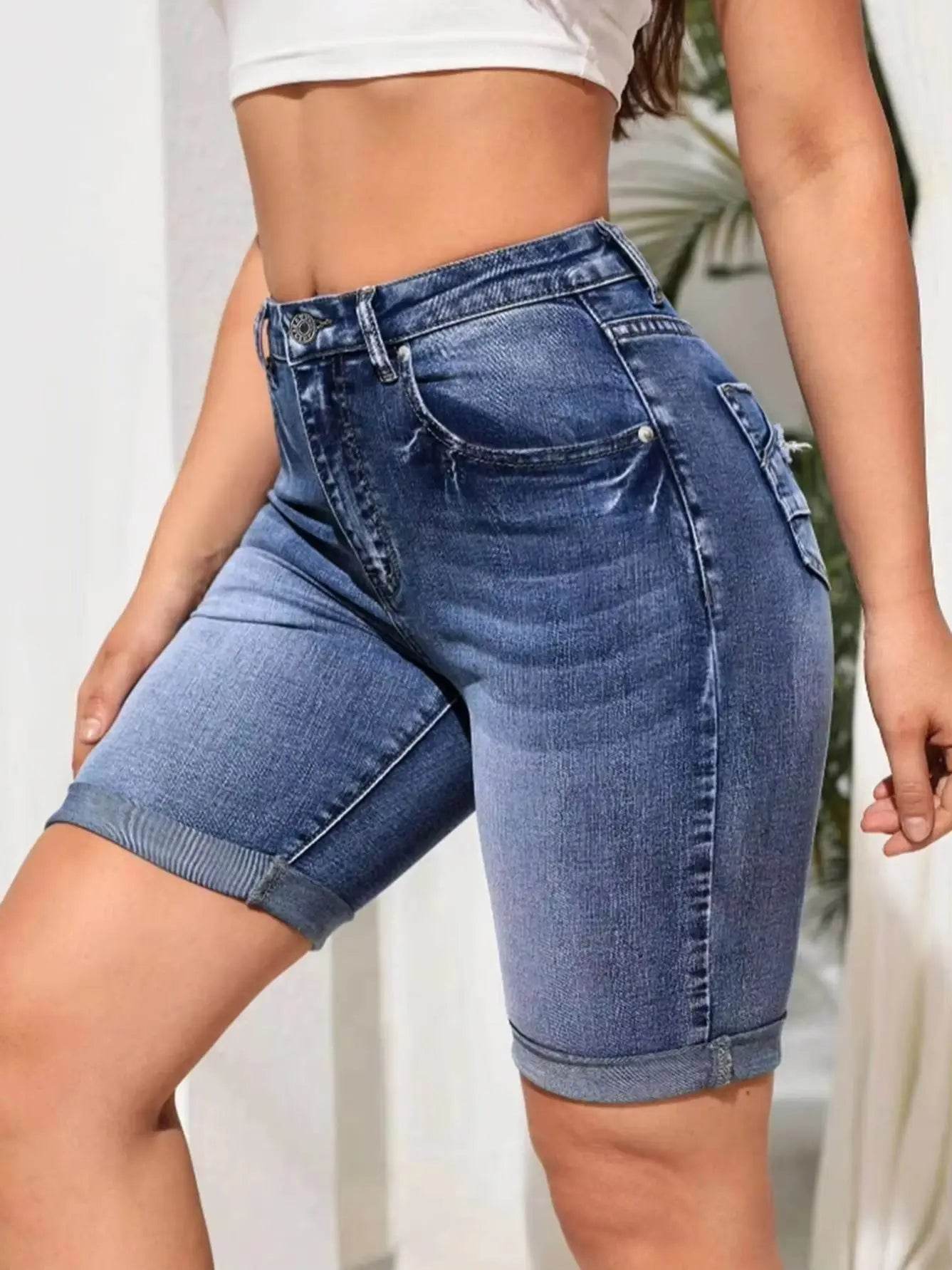 Summer High Waist Curled Shorts - P12 Hub Europe