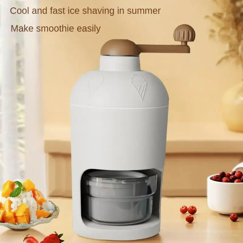 500ML Hand operated Shaved ice Machine commercial ice crushers stainless Steel handheld Hail Machine Ice Machine for Kitchen