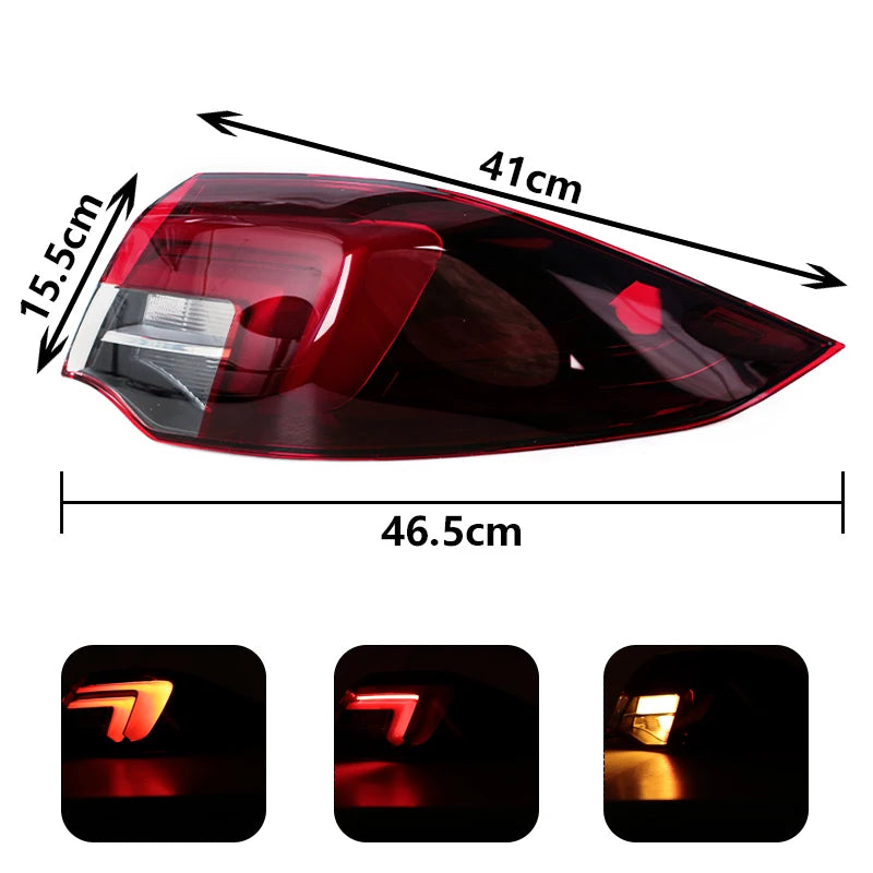 For Buick Regal 2017 2018 2019 Car Tail Light Assembly Rear Brake Lamp Turn Signal Brake Lamp Warning Bumper Light Accessories