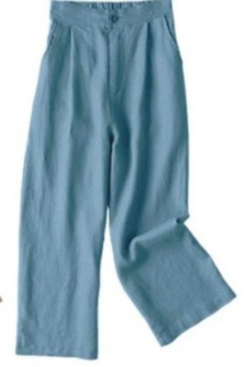 Women's Wide-Leg Linen Pants - P12 Hub Europe