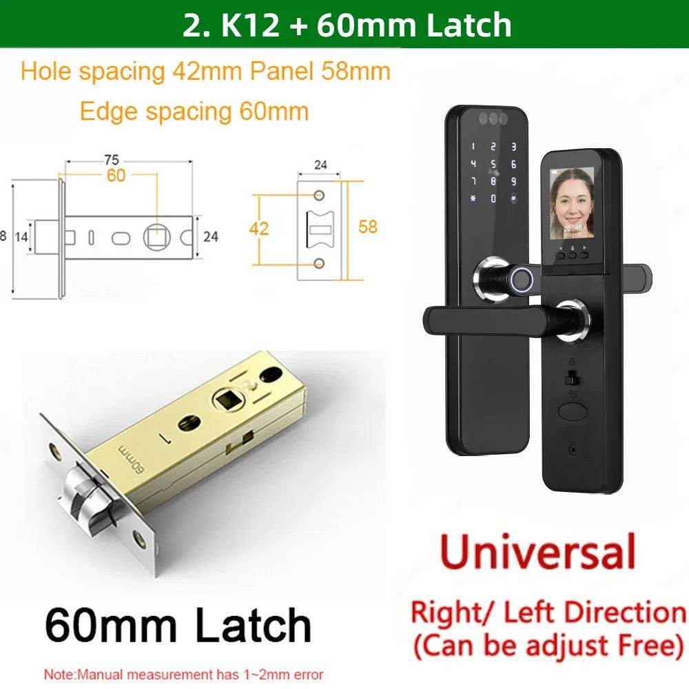WiFi 3D Face Lock Camera, Screen, Fingerprint, 35-55mm - P12 Hub Europe
