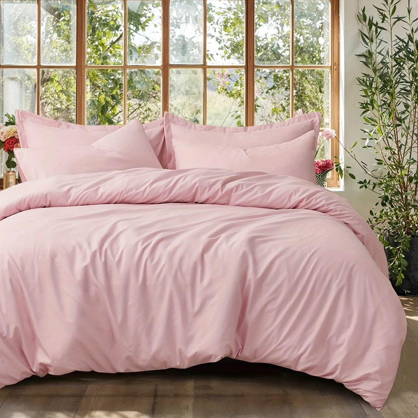 Summer Cooling Soft Cotton Duvet Cover Set for Bedroom And Guest Room - Includes 1 Duvet Cover And 1/2 Pillowcases - P12 Hub Europe