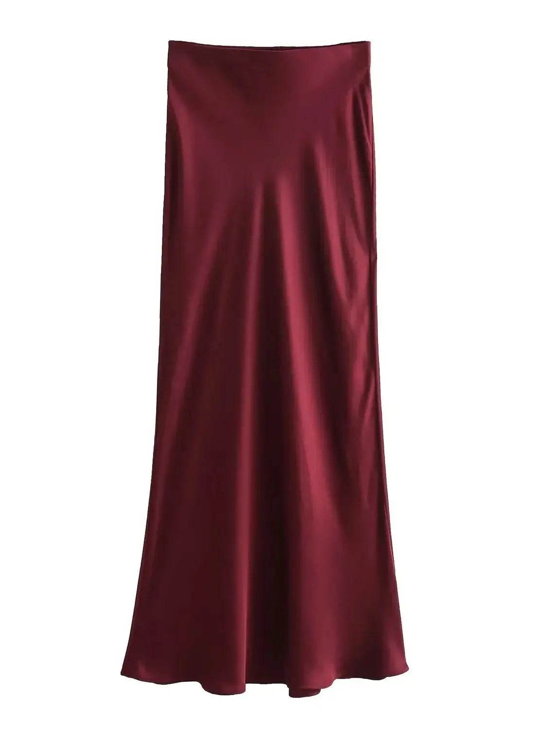 Women's Flowing Satin Midi - P12 Hub Europe