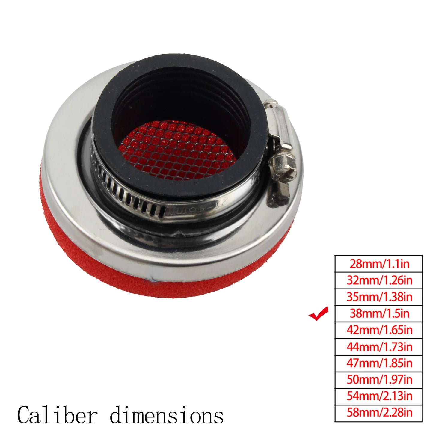 Motorcycle Air Filter Cleaner Air Filter 2 Stroke Engine Dirt Pit Bike Scooter 28/32/35/38/42/45/50/54/58MM Moto Parts