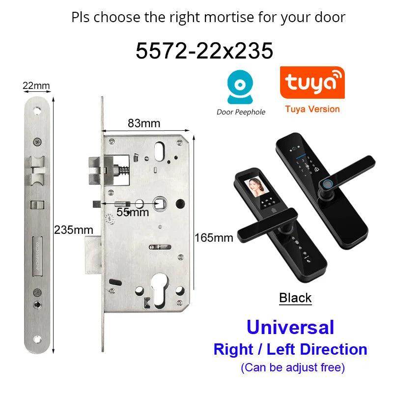Fingerprint Door Lock w/ Camera & Display - P12 Hub Europe