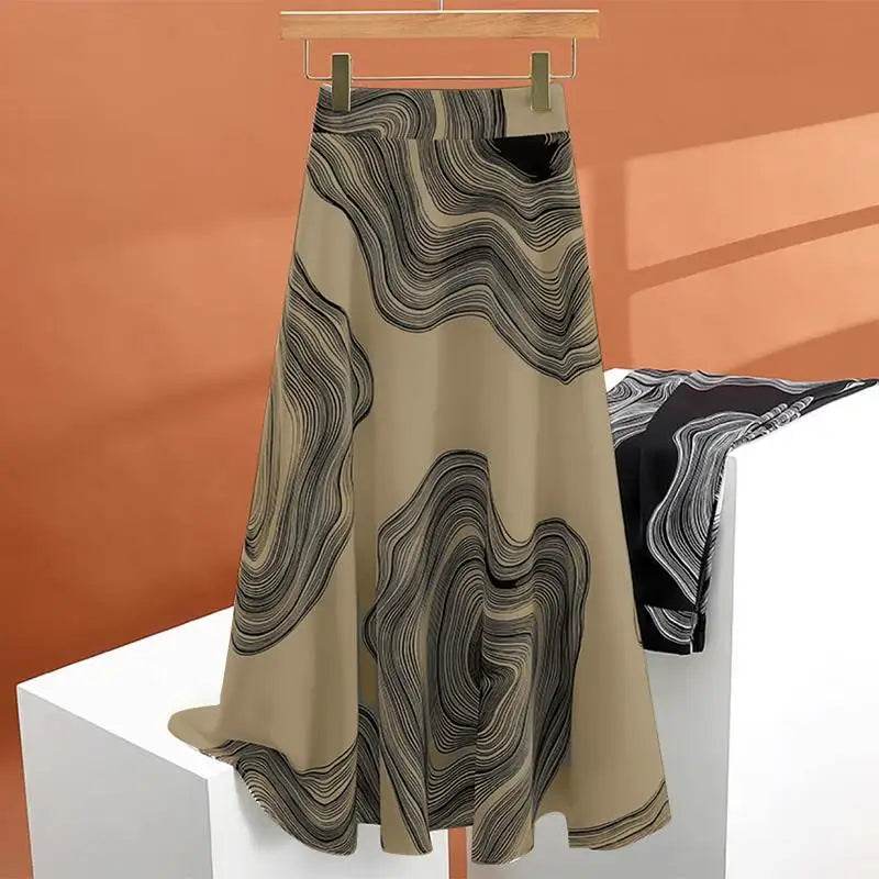 Women's Printed Midi Skirt - P12 Hub Europe