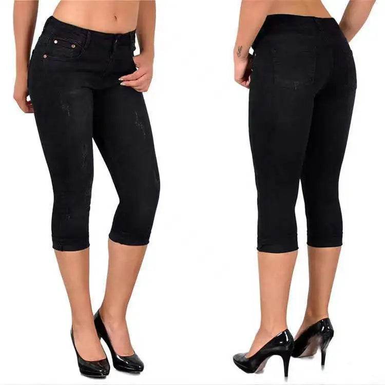 Skinny Denim Capri Pants - P12 Hub Europe
