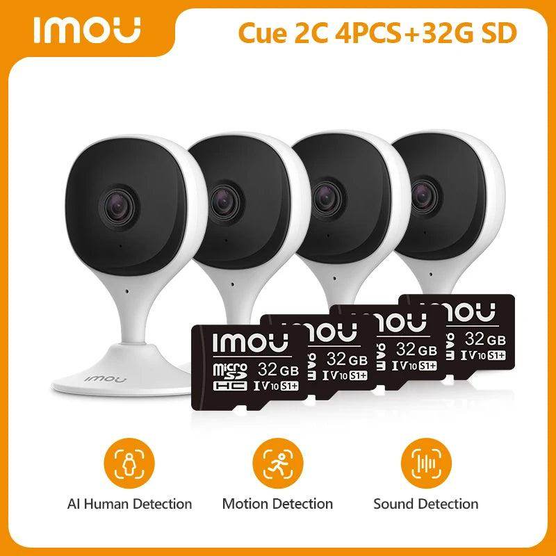 Camera AI Detect Indoor 4x WiFi Cue 2C, 1080P, IR - P12 Hub Europe