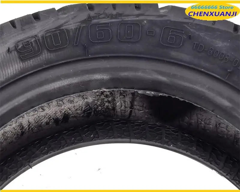 TUOVT 90/60-6 Tubeless Tire for Scooter motorcycle 11 Inch Widened Wear-Resistant Anti-Skid Vacuum Tyre