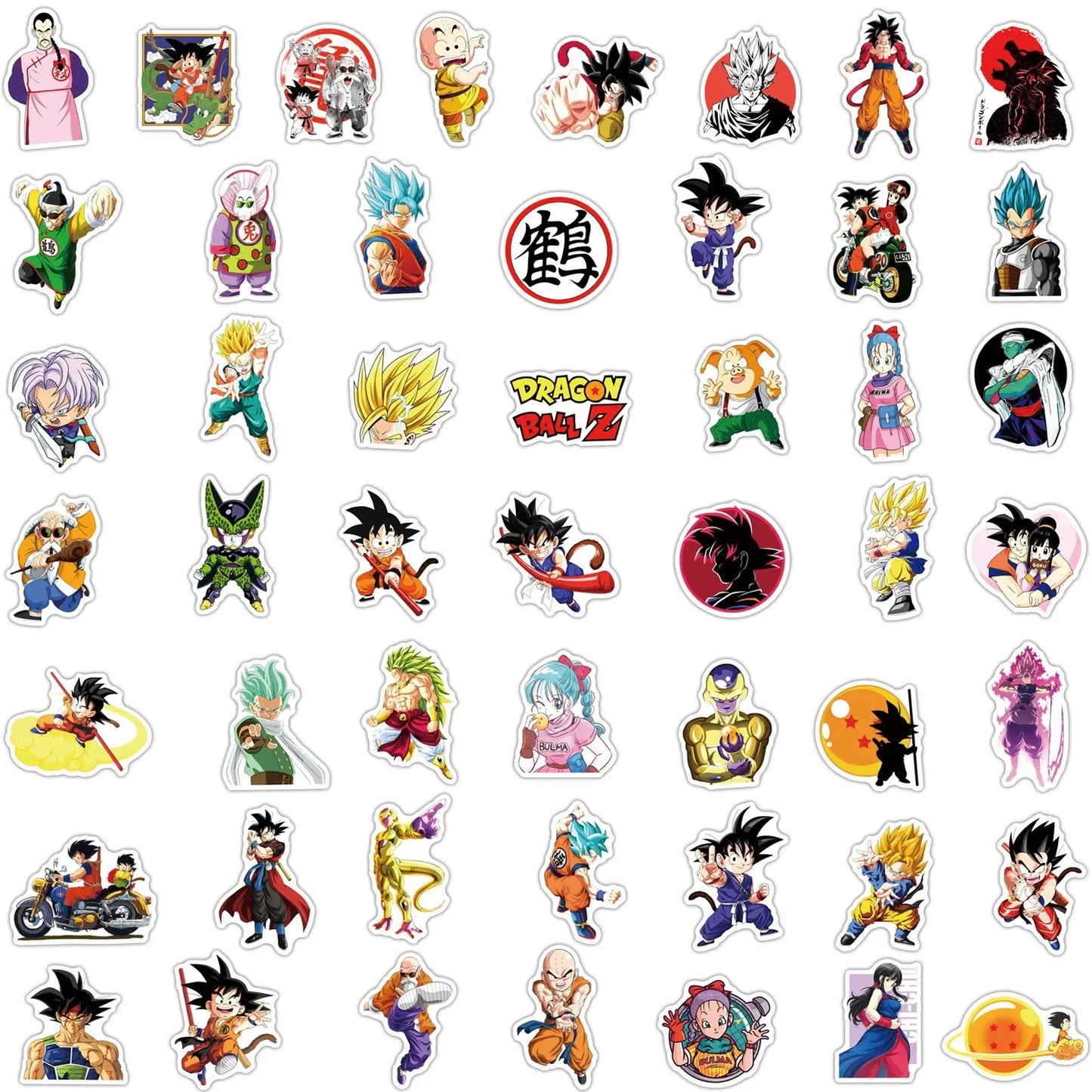 50/100/200Pcs Anime Dragon Ball Stickers for Kids Graffiti Skateboard Laptop Water Bottle Motorcycle Cartoon Sticker Toy Decals