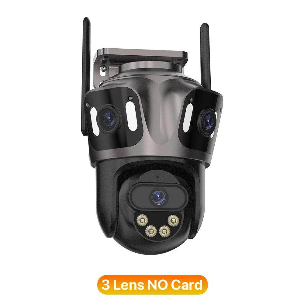 Outdoor Camera 4K 8MP 3-Lens Outdoor Cam | AI Track, PTZ, Color Night - P12 Hub Europe