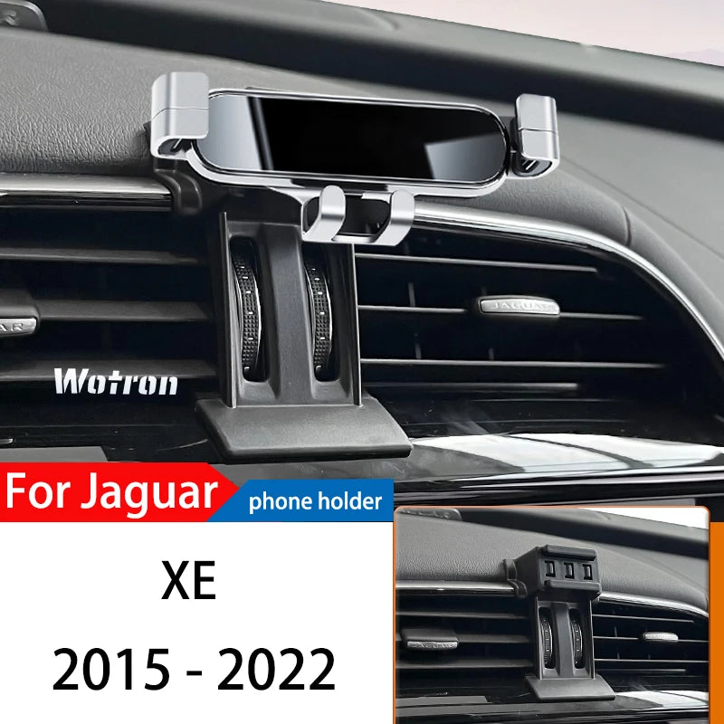 Car Phone Holder For Jaguar XE 2015-2022 GPS Special Gravity Navigation Mobile Bracket 360 Degree Rotating Stand Accessories
