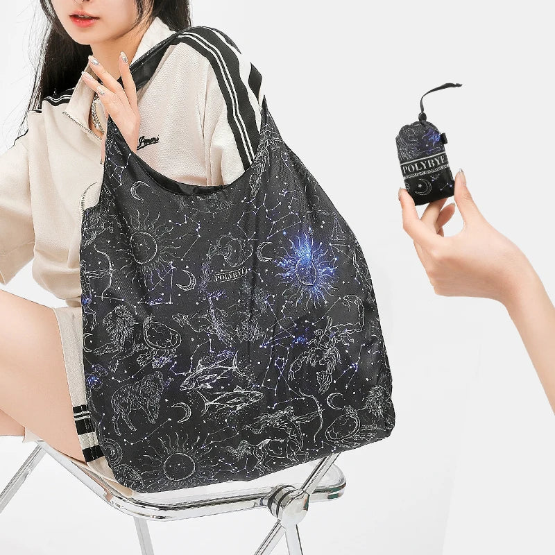 Polybye Super Light Reusable Totebag Eco-friendly Nylon Foldable Shopping Bag Handbag Grocery Bag Lunch Bag Recycle Bag