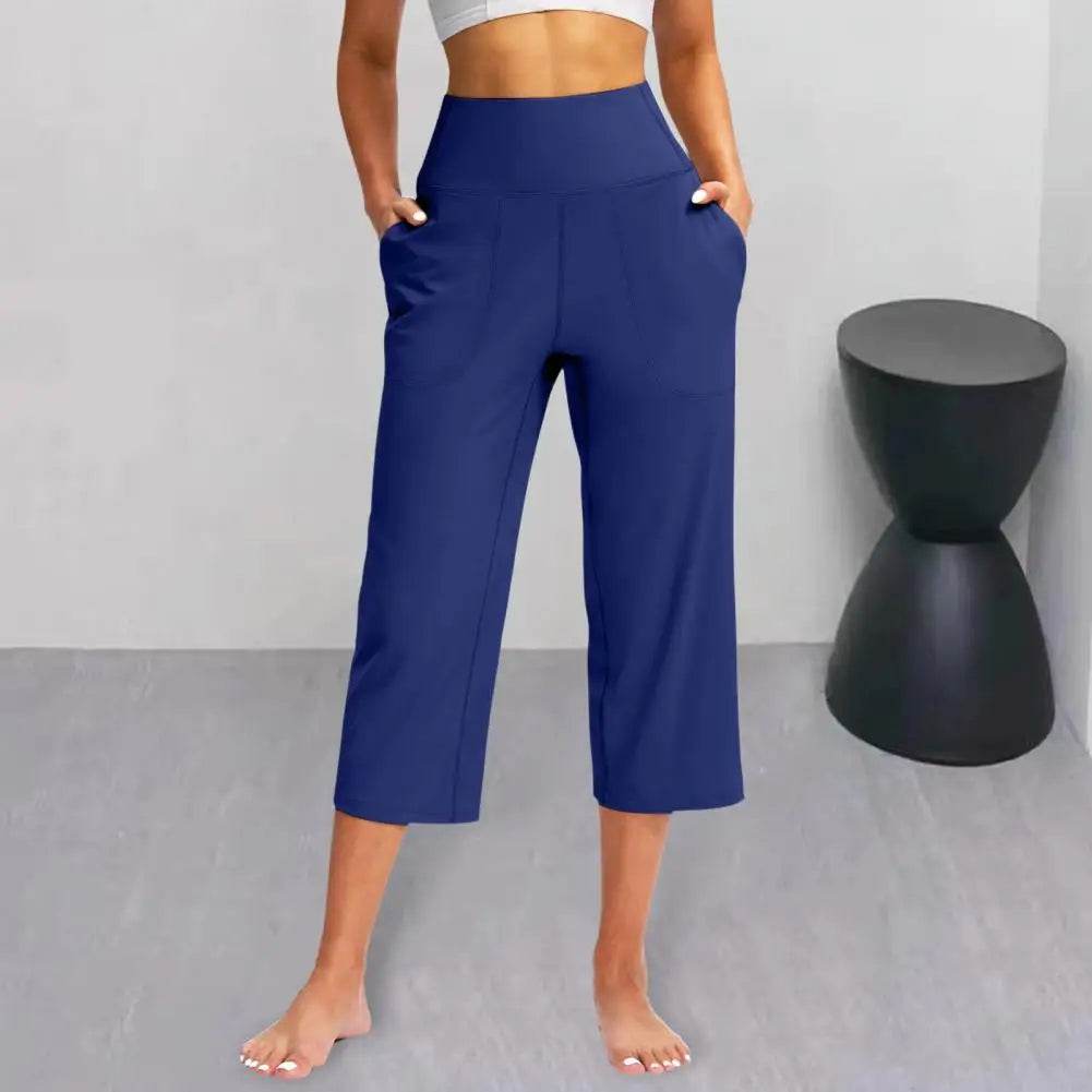 Women Elastic High Waist Capris - P12 Hub Europe