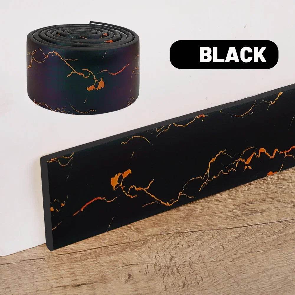 6/2M Marble Striped Skirting Line Waterproof Self Adhesive 3D Wall Sticker Thickened Anti-collision Corner Line Home Decoration - P12 Hub Europe