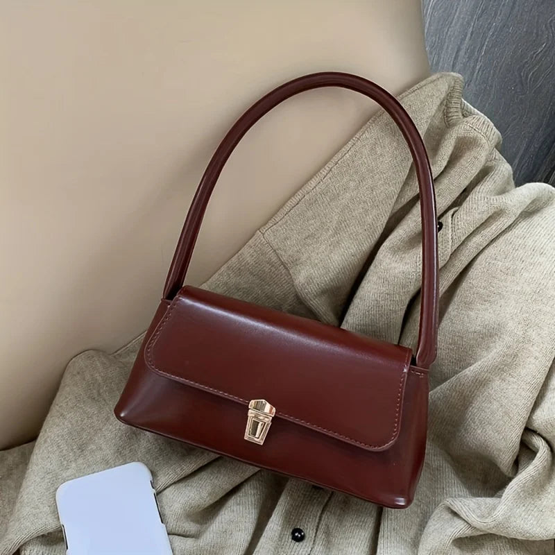 Fashionable Retro Baguette Bag for Women, Elegant Underarm Shoulder Bag, Small Luxury Tote for Daily Commute