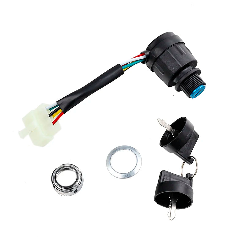 Universally 5 Wire 5 Pin Ignition Key Switch Start Lock with 2 keys Waterproof 4 Stroke Motorcycle Dune Buggy ATV parts moped