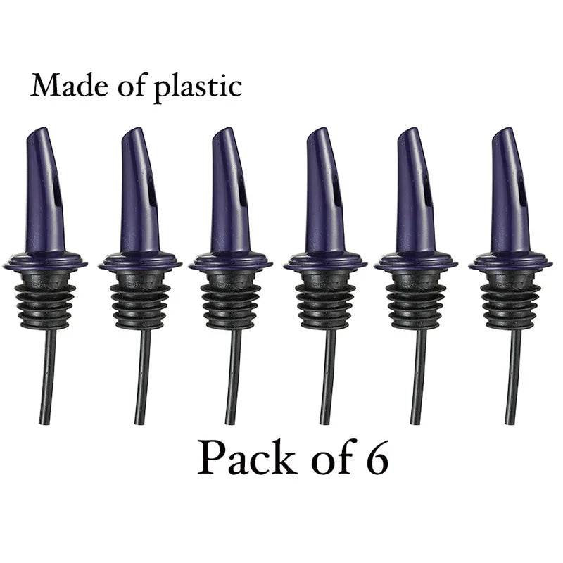 6PCS Stainless Steel Wine Pourer Stopper Bottle Pourer Spout Stopper Speed Pourer Bar Wine Accessories Set of 6 - P12 Hub Europe