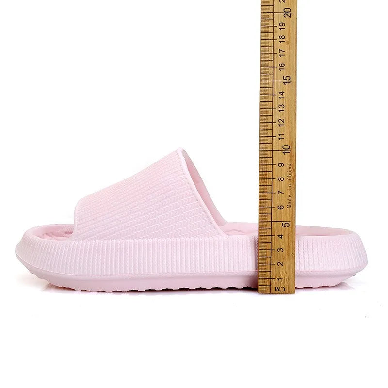 Crestar Women Summer Slippers Indoor Thick Sole Non-slip Bathroom Slides Comfort Soft Sole EVA Sandals Lady Beach Platform Shoes