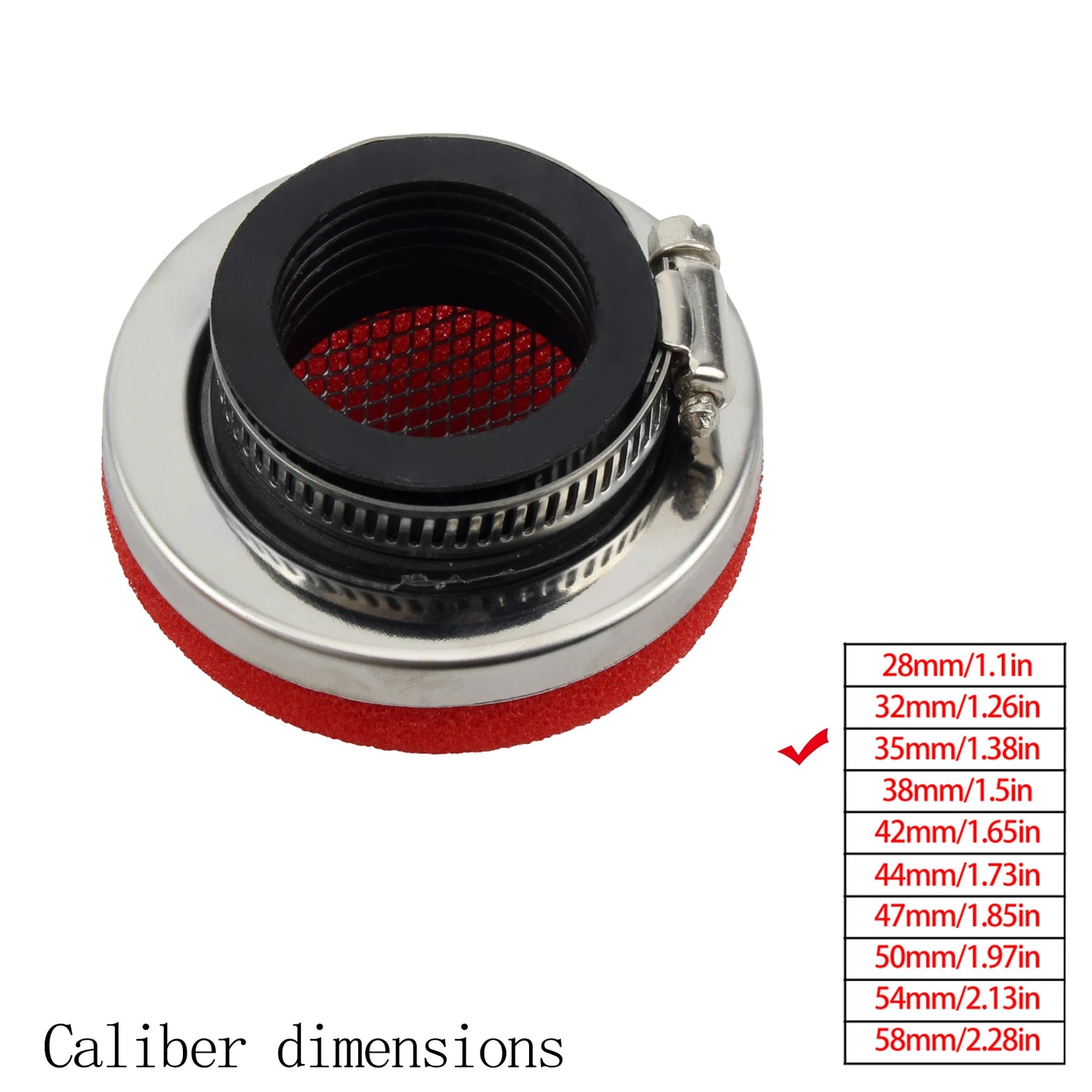 Motorcycle Air Filter Cleaner Air Filter 2 Stroke Engine Dirt Pit Bike Scooter 28/32/35/38/42/45/50/54/58MM Moto Parts