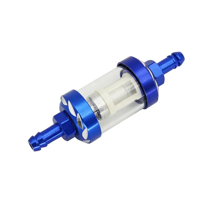 8mm CNC Aluminum Alloy Glass Gas Fuel Gasoline Oil Filter Moto for Dirt Pit Bike 125/140/150/160cc CRF70 90 110 TTR100 110 KLX65