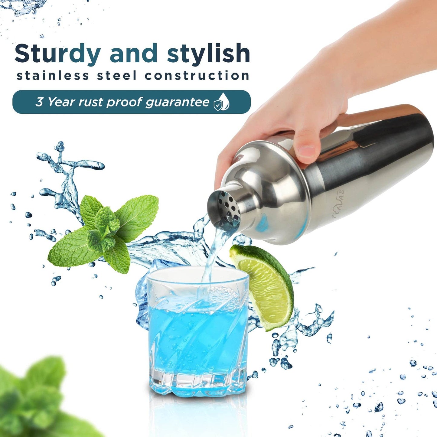 TEAVAS 25 Pieces Mixology Bartender Kit with Cocktail Shaker & Japanese Jigger - Cocktail & Alcohol Mixer Shaker Set - barware - P12 Hub Europe