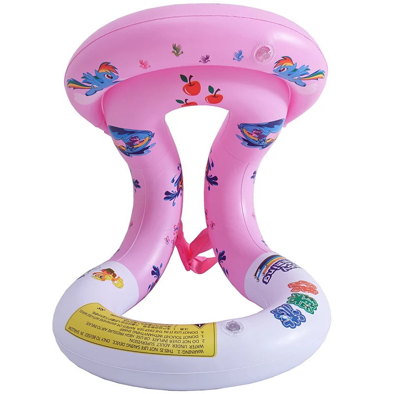 Baby Pool Float Inflatable Swimming Ring Vest Child Water Play Equipment Safety Buckle Dual Airbags Swimming Jacket for Kids 2-6
