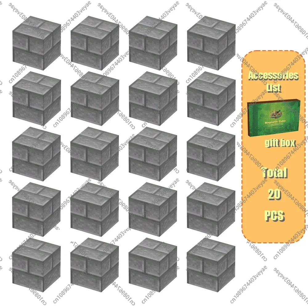 Magnetic Building Blocks Toys Build Mine World Magnet Cube Set for Kids 3+ DIY Models Children STEM Sensory Toys Holiday Gift