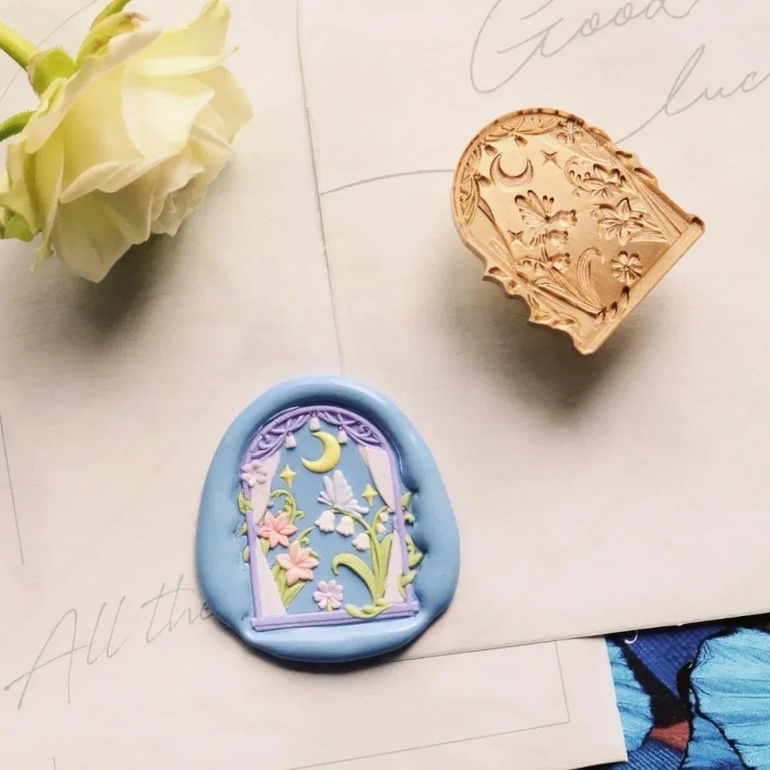 Conch Love Rose Stamp Copper Fire Seal Head Invitation Gift Craft Toy Fine Carving Seal Shaped Relief Envelope Seal Craft Toy