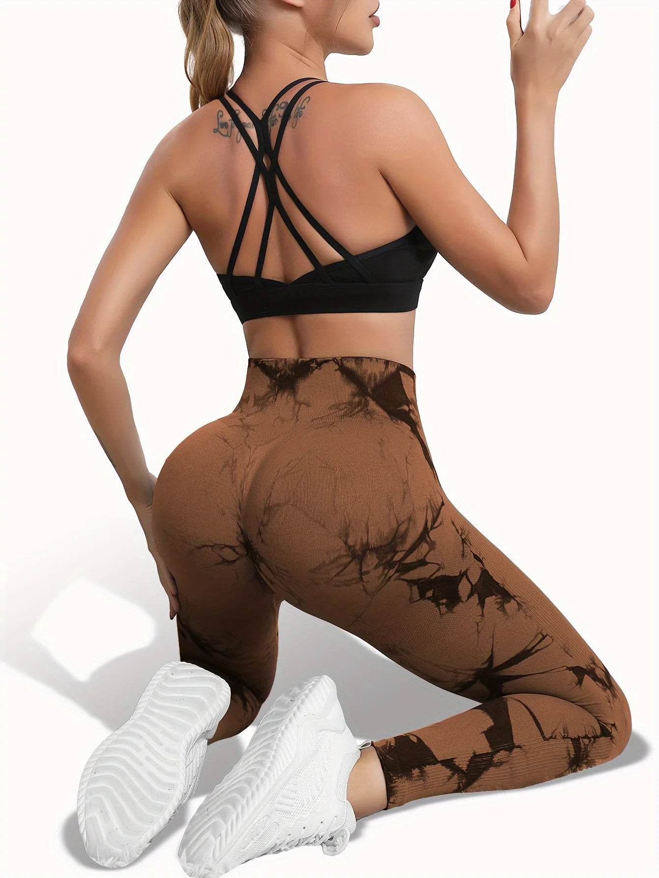 Tie Dye Seamless Butt Lift Leggings - P12 Hub Europe