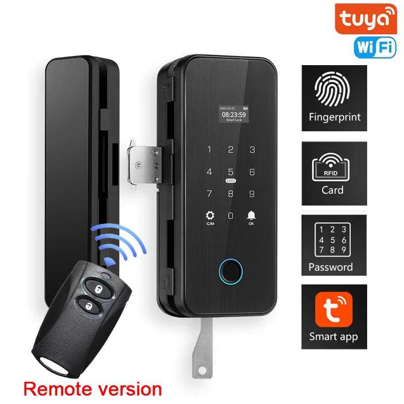 Fingerprint Lock Glass/Wooden Door, WiFi, Keyless, Drill-Free - P12 Hub Europe