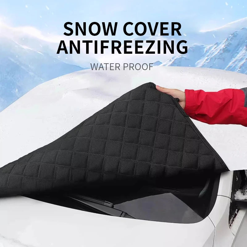 Summer Windshield Cover UV Reflective Sun Shade Waterproof 4-Season Universal Sun Protection Cover Winter Snow Shield Car Cover