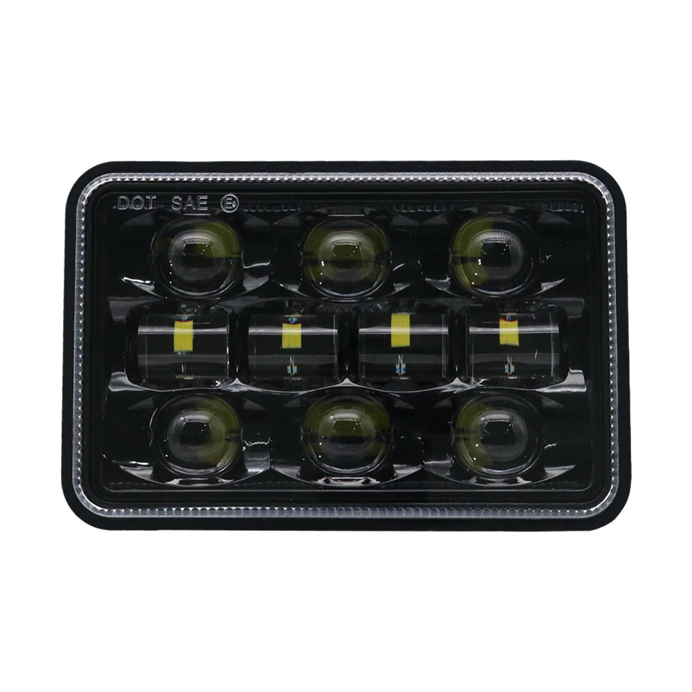 12V 24V 4x6 inch LED Headlights H4 Led Work Light Square Light Replacement for GMC Chevrolet Car Jeep Motorcycle Truck Headlamp