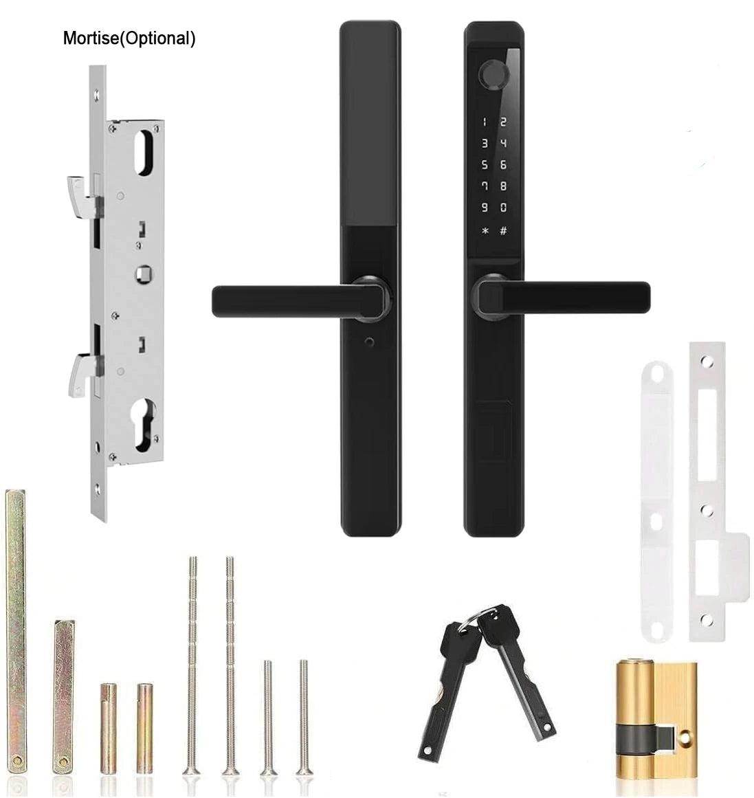Fingerprint WiFi Smart Lock , App, Glass/Patio Door, IP68 - P12 Hub Europe
