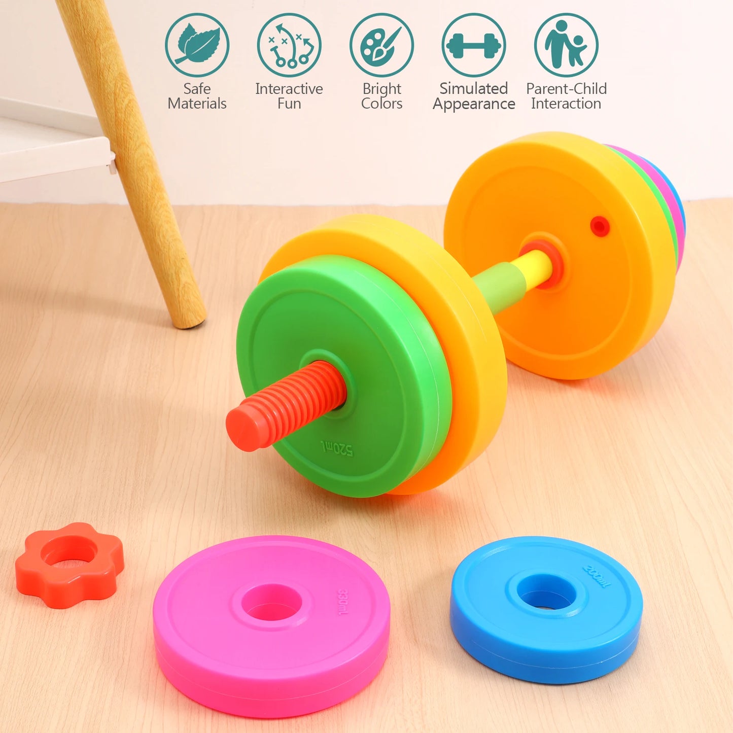 Children Dumbbell Sports Toys Parish Outdoor Activity Games Aids Adjustable Weight Dumbbells Grow Up Physical Training Boys Game