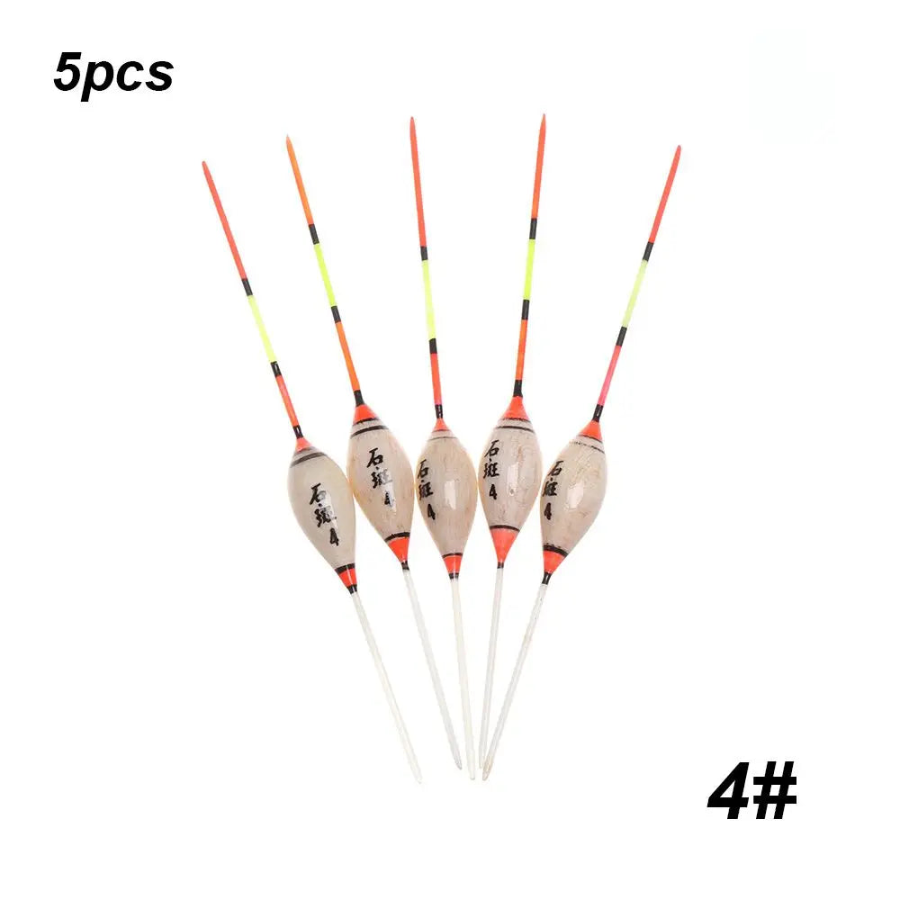 5pcs New Fishing Floats Balsa Flotteur Balsa Wood Wooden Floats Durable Portable Exquisite High Quality Floats Hot 3# 4# 10#