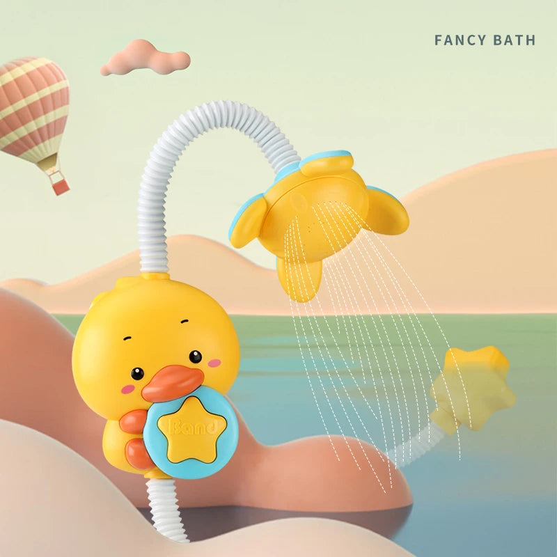 New Cute Duck Bath Toy Shower Electric Spray Bathroom Kids Water Baby Toy Bathtub Play Game Faucet Swimming for Girl Gift