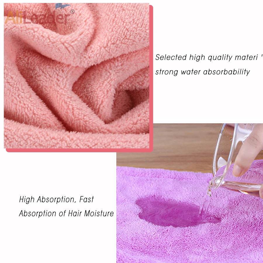 Quick-dry Hair Towel Women Hair Drying Hat Cap Hat Bath Hat Microfiber Solid Towel Cap Super Absorption Turban Hair Dry Cap - P12 Hub Europe